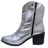 Botas cowboy plateadas 2 en 1