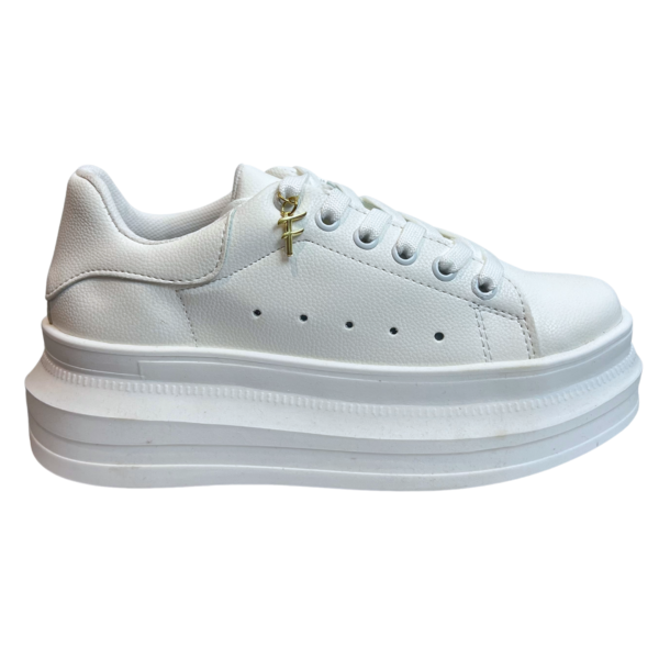 Tenis de plataforma blancos