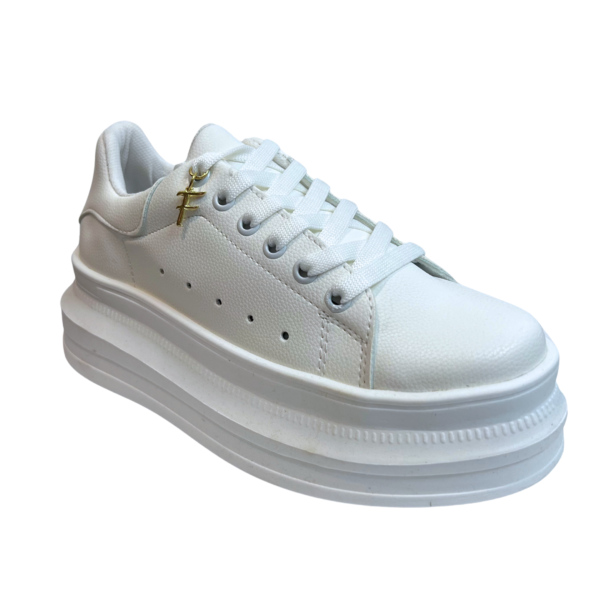 Tenis de plataforma blancos