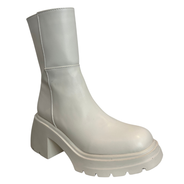 Botas de plataforma color beige