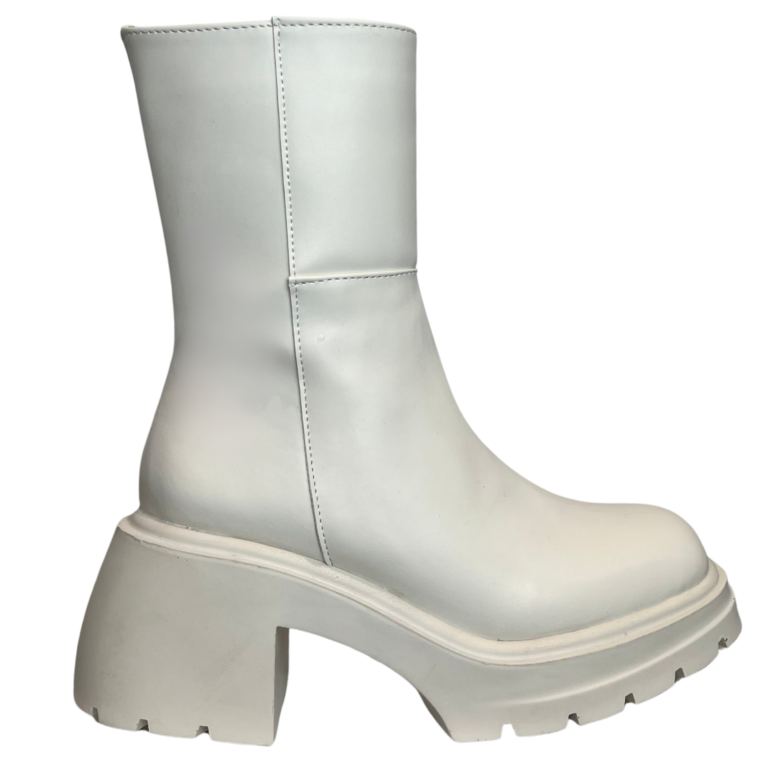 Botas de plataforma color beige